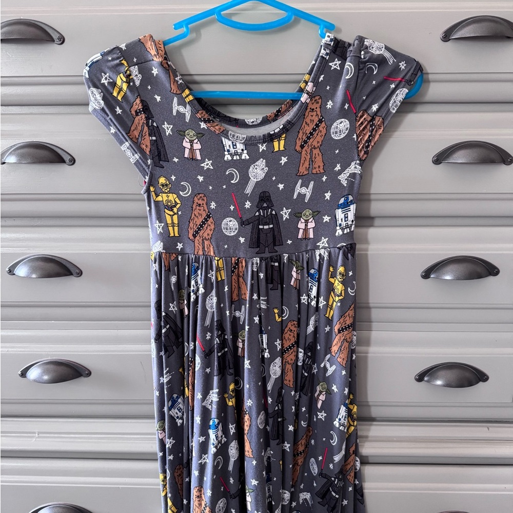 Girls' Gray Star Wars Character Skater Dress